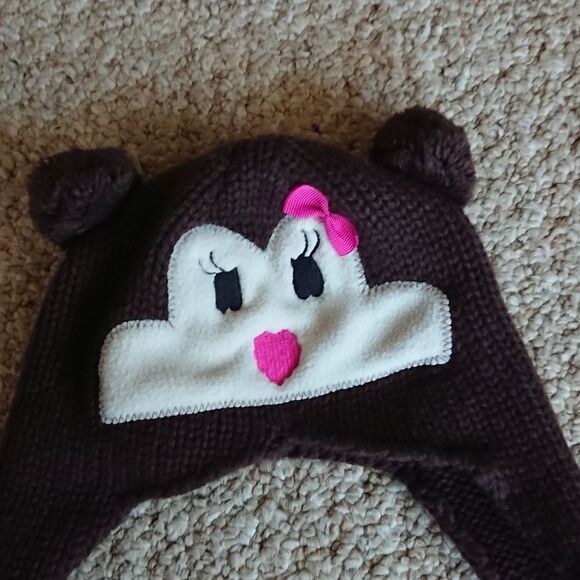 CAPELLI NEW YORK GIRL'S MONKEY KNIT HAT 4-6Y - Picture 8 of 8
